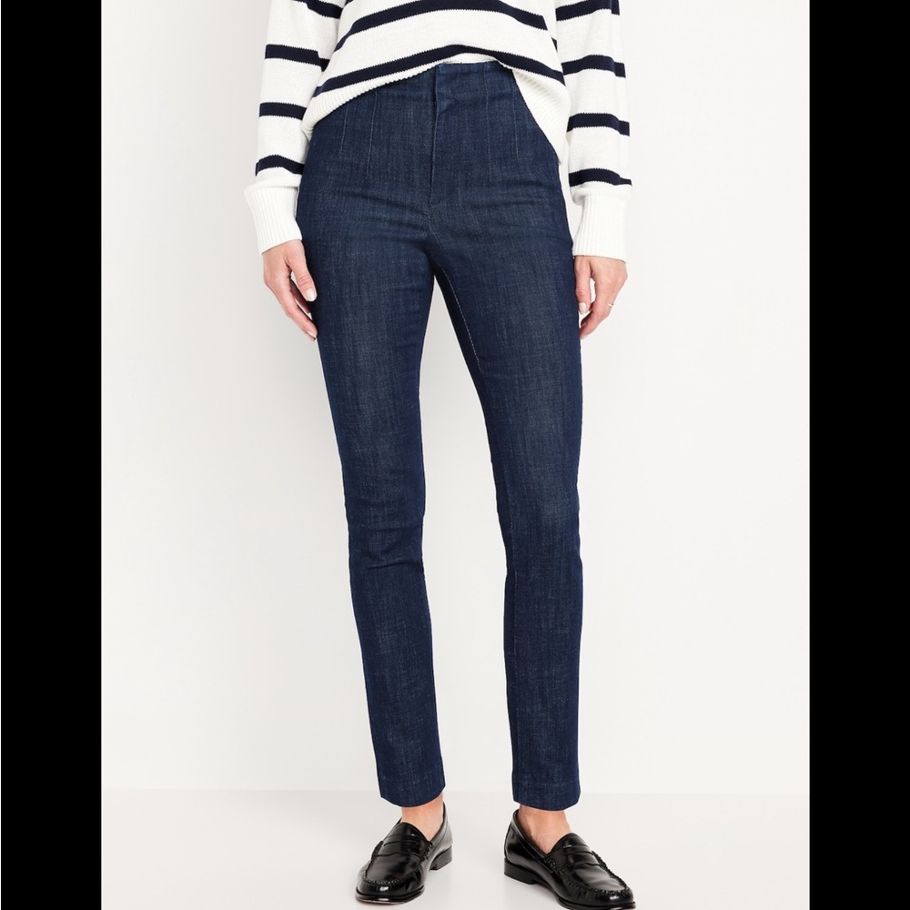 Old Navy Extra High Waist Pixie Dark Blue Jeans